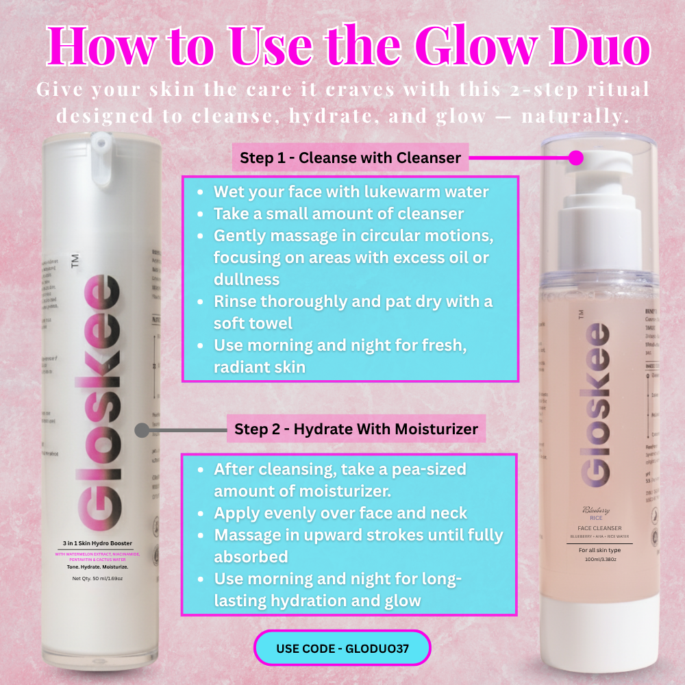 Glow Duo – Cleanser & Hydrate Moisturizer Combo