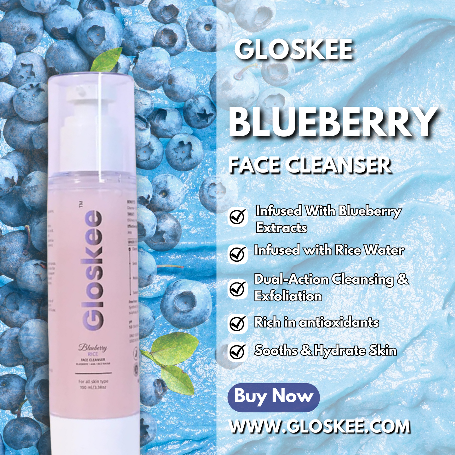 Blueberry Rice Face Cleanser