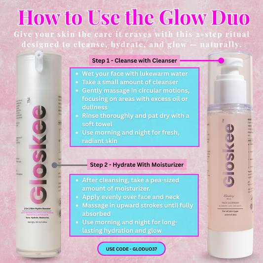 Glow Duo – Cleanser & Hydrate Moisturizer Combo