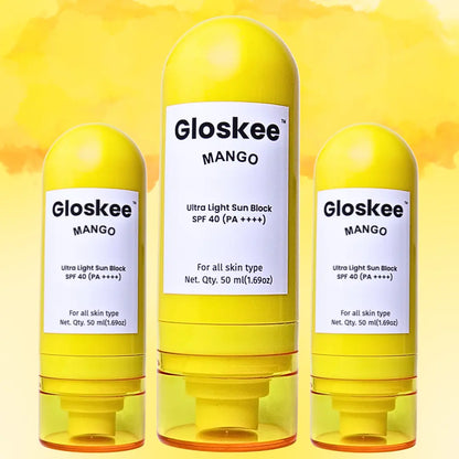 Sunscreen (Mango Ultra Light Sun Block SPF 40 Plus Moisturizer)